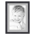 thumbnail image 1 of ArtToFrames 16x22" Matted Picture Frame with 12x18" Single Mat Photo Opening Framed in 1.25" Black Stain on Solid Red Oak and 2" TV Grey Mat (FWM-4083-16x22), 1 of 8