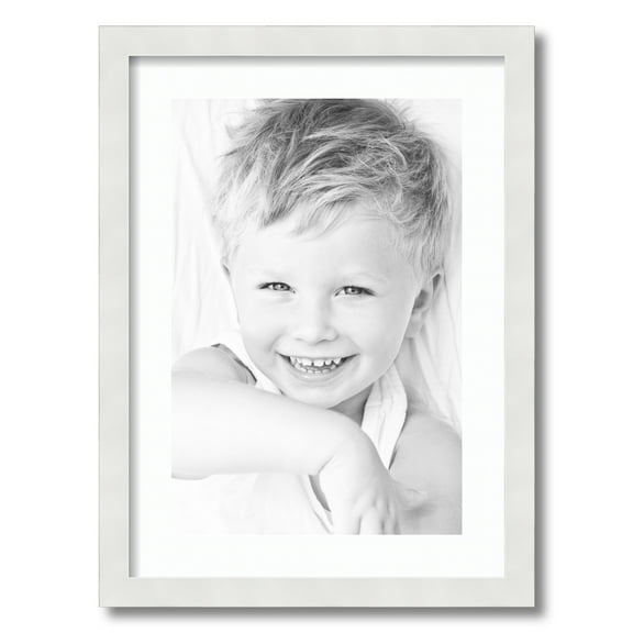 ArtToFrames 16x22" Matted Picture Frame with 12x18" Single Mat Photo Opening Framed in 1.25" Satin White Frame and 2" Super White Mat (FWM-3966-16x22)