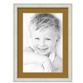 thumbnail image 1 of ArtToFrames 16x22" Matted Picture Frame with 12x18" Single Mat Photo Opening Framed in 1.25" Off White Wash on Ash and 2" El Dorado Mat (FWM-4098-16x22), 1 of 8