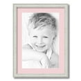 thumbnail image 1 of ArtToFrames 16x22 Matted Picture Frame with 12x18 Single Mat Photo Opening Framed in 1.25 Off White Wash on Ash and 2 Hollyhock Mat (FWM-4098-16x22), 1 of 8