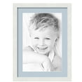 thumbnail image 1 of ArtToFrames 16x22" Matted Picture Frame with 12x18" Single Mat Photo Opening Framed in 1.25" Satin White Frame and 2" Baby Blue Mat (FWM-3966-16x22), 1 of 8