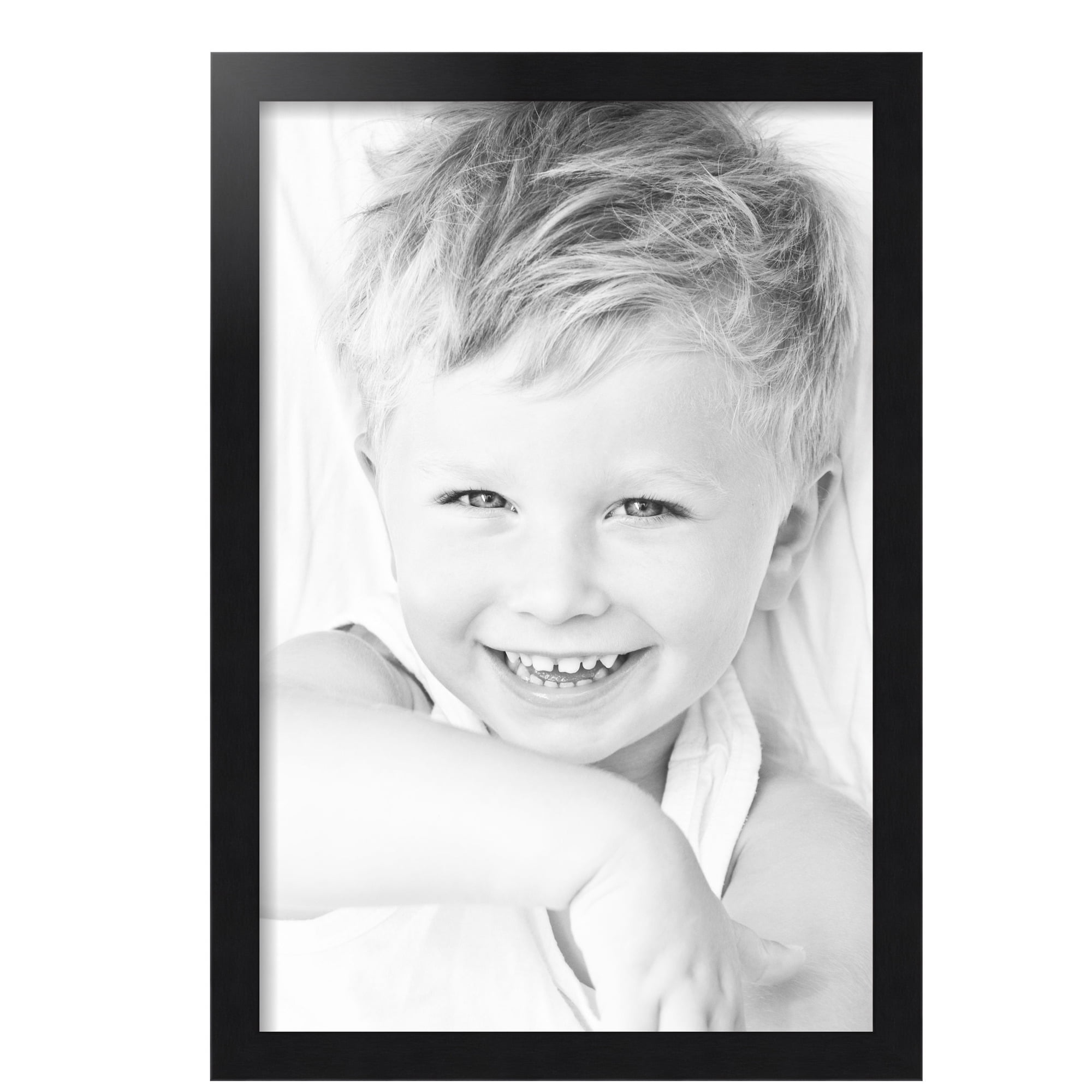 ArtToFrames 16x24 Inch Black Steel Picture Frame, This Black MDF Poster Frame is Great for Your Art or Photos, Comes with 060 Plexi Glass (4639)