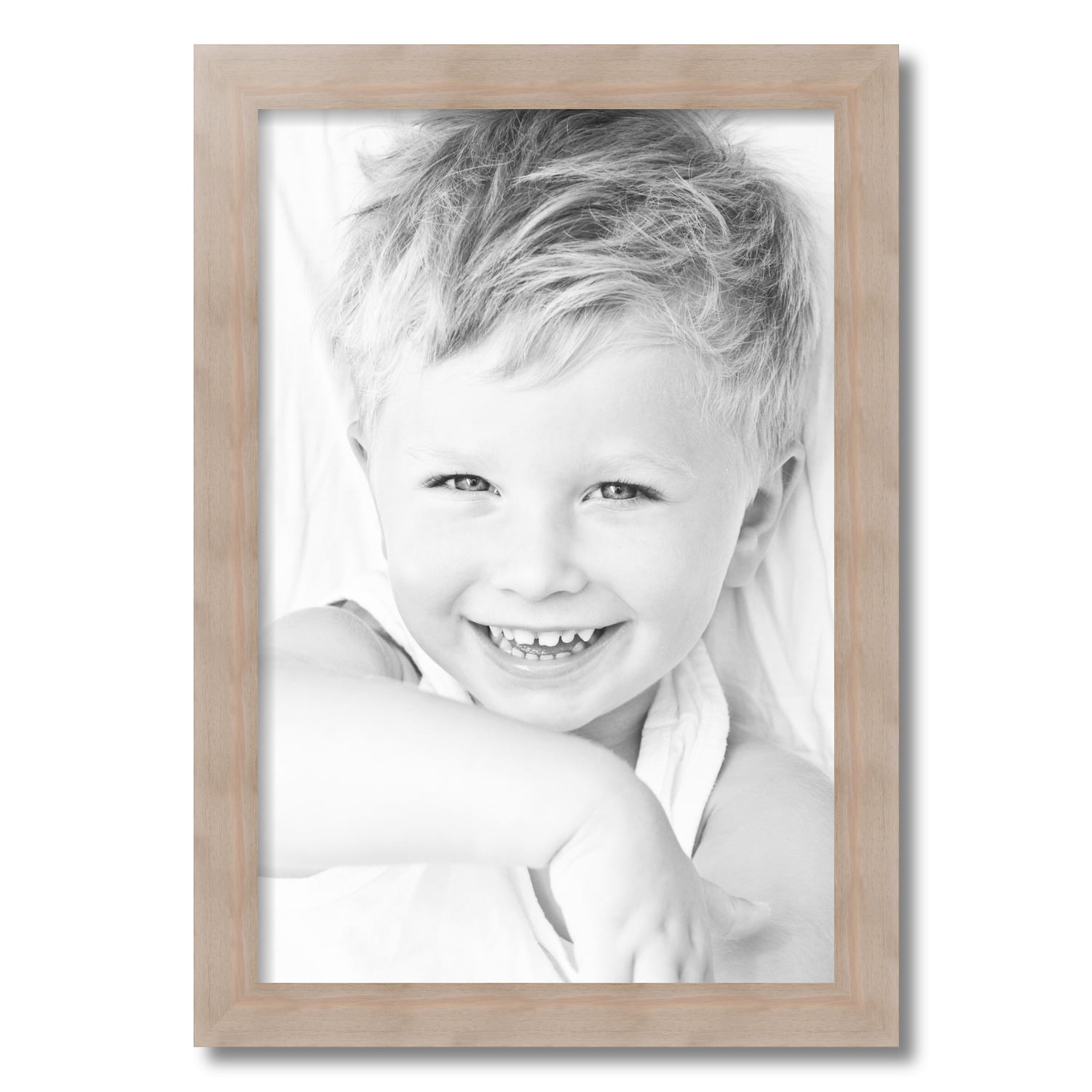 ArtToFrames 4x10 inch Satin White Frame Picture Frame, 2WOMFRBW26074-4x10