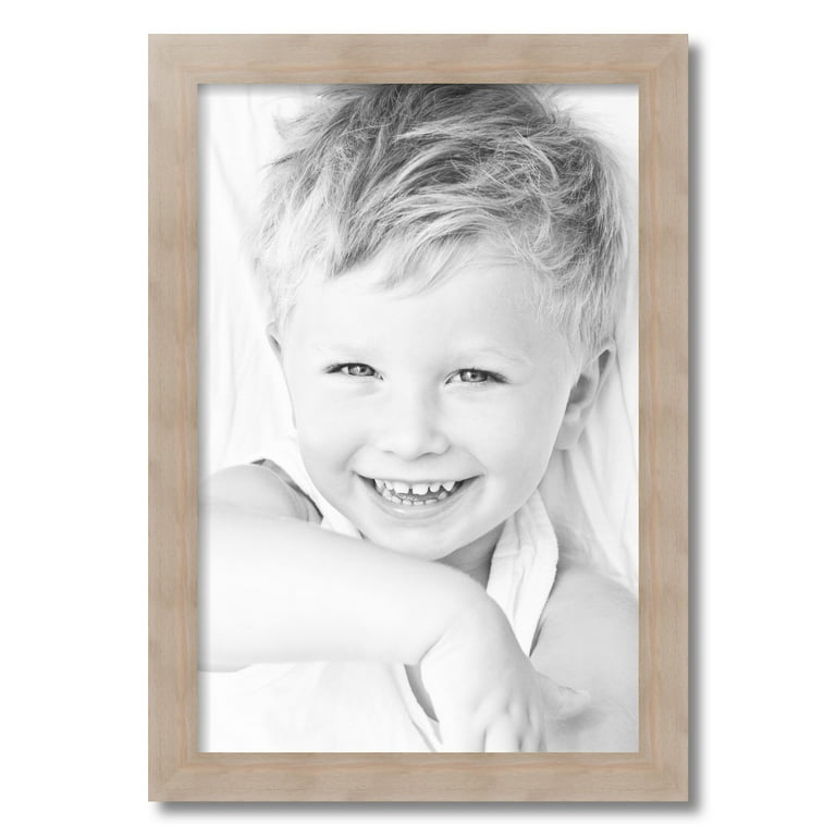 ArtToFrames 16x24 Inch Clear Stain Picture Frame, This White Wood