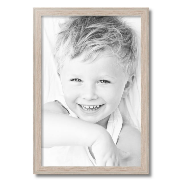 ArtToFrames 16x24 Inch Contrast White Picture Frame, This White Wood Poster Frame is Great for Your Art or Photos, Comes with 060 Plexi Glass (4931)