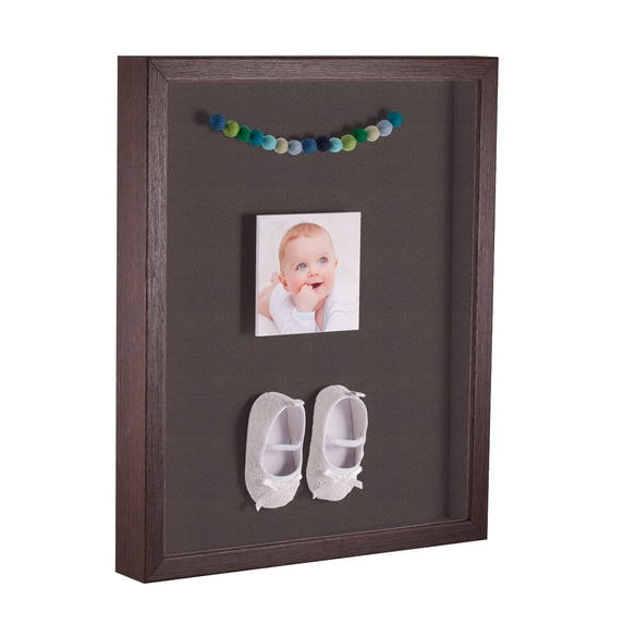ArtToFrames 16x24 Inch Shadow Box Picture Frame, with a Verlinga Brown 1 Wide Shadowbox frame and Chestnut Mat Backing (4656)