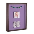 thumbnail image 1 of ArtToFrames 16x24 Inch Shadow Box Picture Frame, with a Verlinga Brown 1 Wide Shadowbox frame and Lavender Mist Mat Backing (4656), 1 of 7
