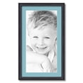 thumbnail image 1 of ArtToFrames 16x28" Matted Picture Frame with 12x24" Single Mat Photo Opening Framed in 1.25" Black Stain on Solid Red Oak and 2" French Blue Mat (FWM-4083-16x28), 1 of 8