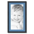 thumbnail image 1 of ArtToFrames 16x28 Matted Picture Frame with 12x24 Single Mat Photo Opening Framed in 1.25 Black Stain on Solid Red Oak and 2 Liberty Blue Mat (FWM-4083-16x28), 1 of 8