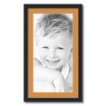 thumbnail image 1 of ArtToFrames 16x28 Matted Picture Frame with 12x24 Single Mat Photo Opening Framed in 1.25 Satin Black and 2 Amber Mat (FWM-3926-16x28), 1 of 8
