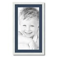 thumbnail image 1 of ArtToFrames 16x28 Matted Picture Frame with 12x24 Single Mat Photo Opening Framed in 1.25 Satin White Frame and 2 Midnight Blue Mat (FWM-3966-16x28), 1 of 8