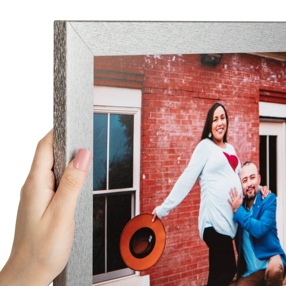 ArtToFrames 16x35 inch Tungsten Picture Frame, Gray MDF Poster Frame (4640)