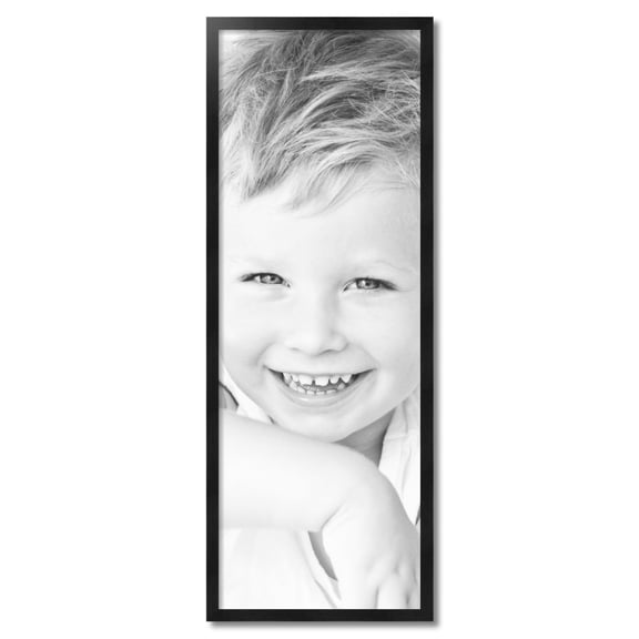 ArtToFrames 16x45 inch Black Picture Frame, Black 16" x 45" Wood Poster Frame (WOM-5141) 1234