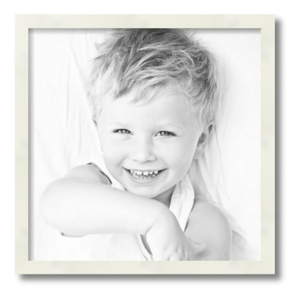 ArtToFrames 17" x 17" White Picture Frame, 17x17 inch White Wood Poster Frame (WOM-5140)