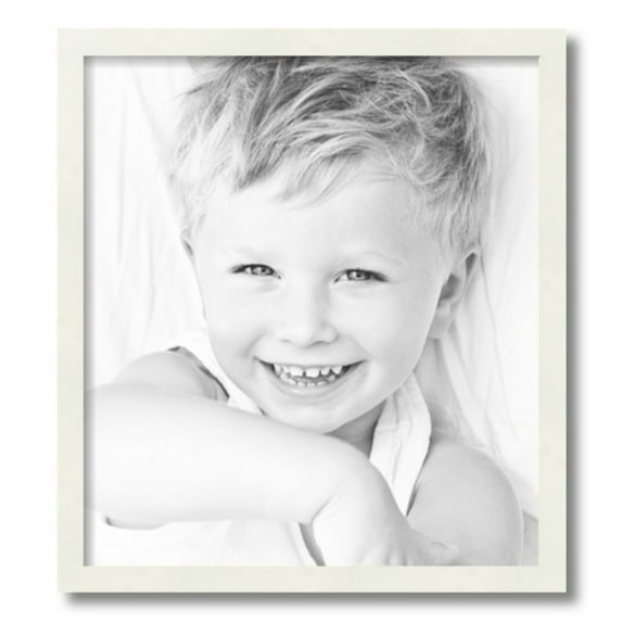 ArtToFrames 17" x 19" White Picture Frame, 17x19 inch White Wood Poster Frame (WOM-5138)