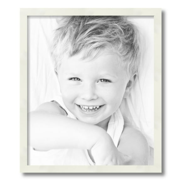 ArtToFrames 17" x 20" White Picture Frame, 17x20 inch White Wood Poster Frame (WOM-5140)