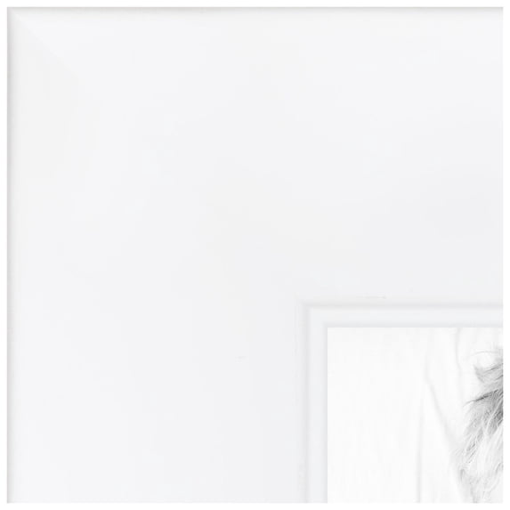 ArtToFrames 17" x 21" Contemporary White with Lip Picture Frame, 17x21 inch White Wood Poster Frame (WOM-2032)