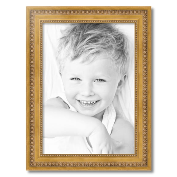 ArtToFrames 17" x 24" Gold Picture Frame, 17x24 inch Gold Wood Poster Frame (WOM-4166)