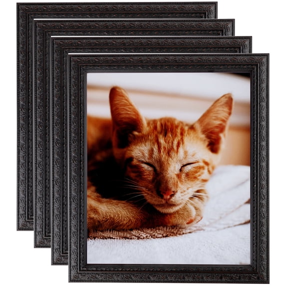 ArtToFrames 17" x 29" Plum Victorian Emboss Picture Frame, 17x29 inch Brown Wood Poster Frame (WOM-5080), 4 Pack