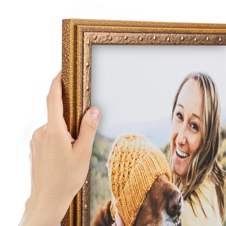 ArtToFrames 17" x 31" Savanna Dune Bronze Gold Picture Frame, 17x31 inch Gold Wood Poster Frame (WOM-5259), Pack