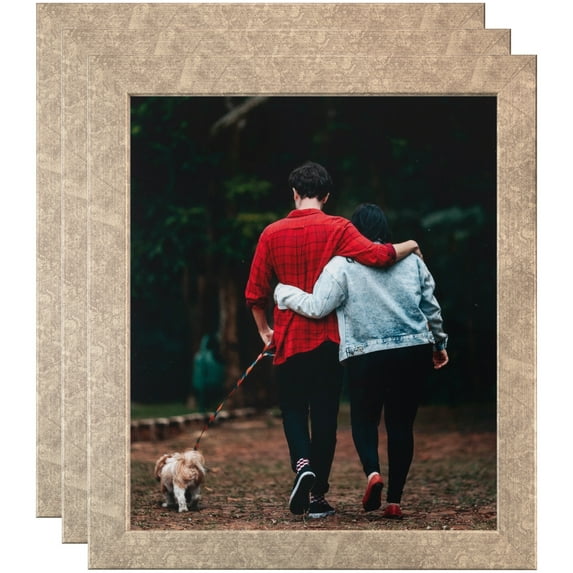 ArtToFrames 17" x 32" Silver Picture Frame, 17x32 inch Silver MDF Poster Frame (WOM-4642), 3 Pack