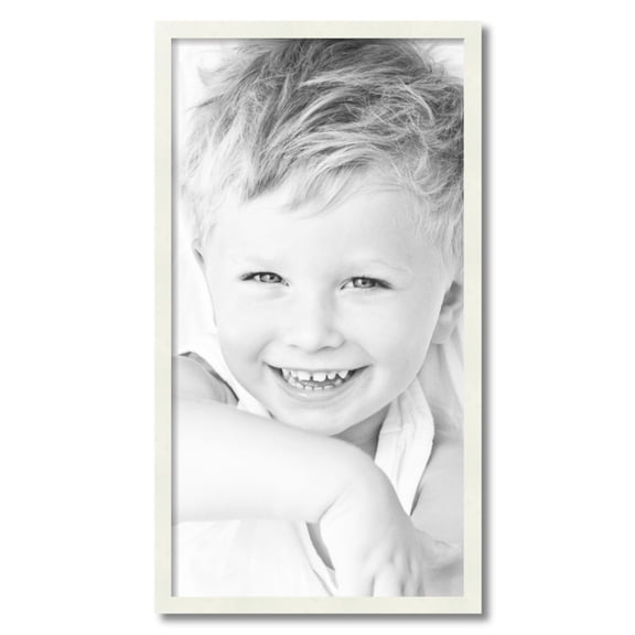 ArtToFrames 17" x 32" White Picture Frame, 17x32 inch White Wood Poster Frame (WOM-5138)