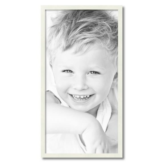 ArtToFrames 17" x 33" White Picture Frame, 17x33 inch White Wood Poster Frame (WOM-5138)
