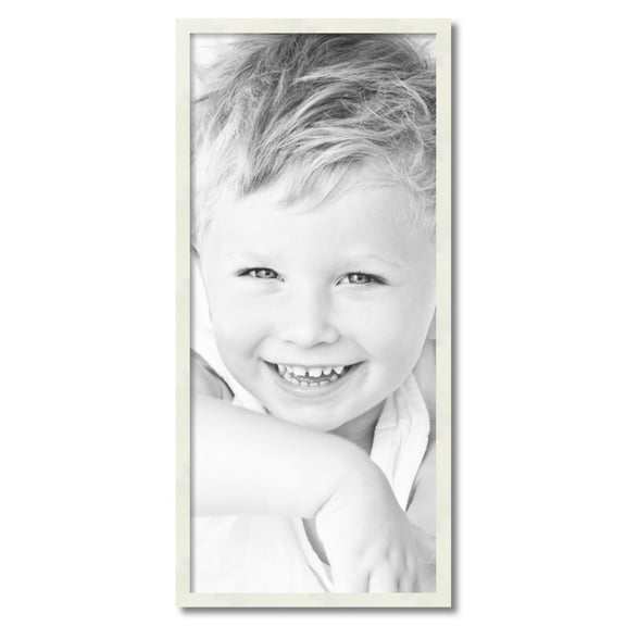 ArtToFrames 17" x 38" White Picture Frame, 17x38 inch White Wood Poster Frame (WOM-5140)
