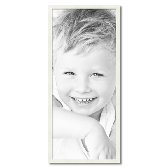 ArtToFrames 17" x 39" White Picture Frame, 17x39 inch White Wood Poster Frame (WOM-5138)