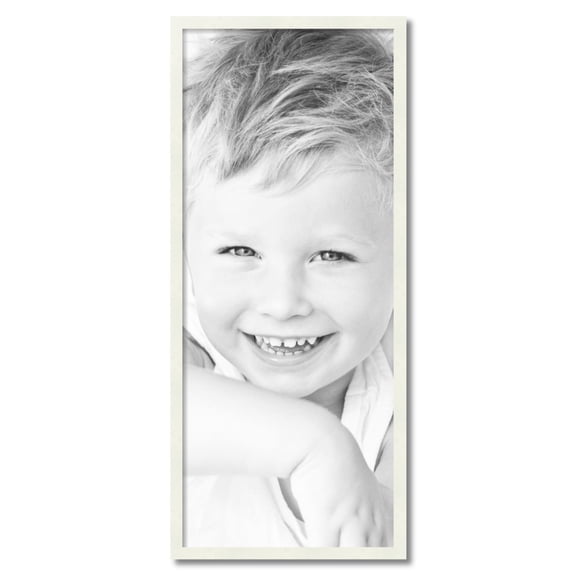 ArtToFrames 17" x 41" White Picture Frame, 17x41 inch White Wood Poster Frame (WOM-5138)