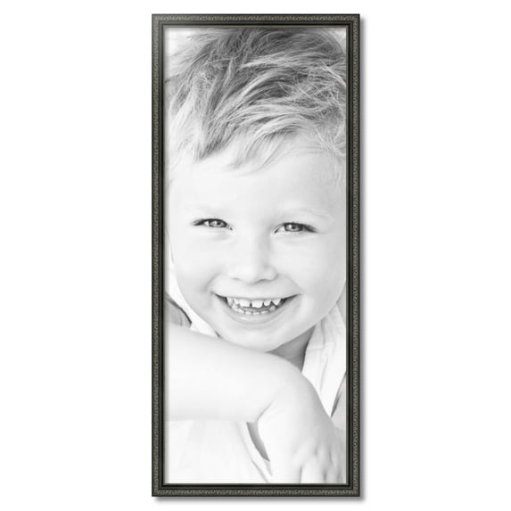 ArtToFrames 17" x 42" Antique Black Picture Frame, 17x42 inch Black Wood Poster Frame (WOM-5106)