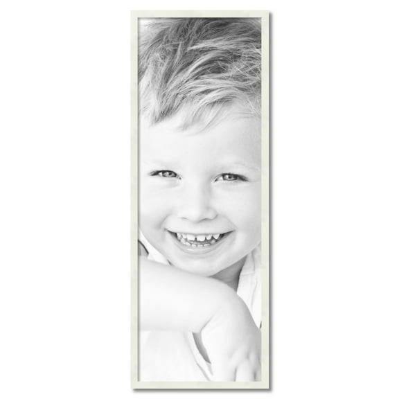 ArtToFrames 17" x 49" White Picture Frame, 17x49 inch White Wood Poster Frame (WOM-5140)