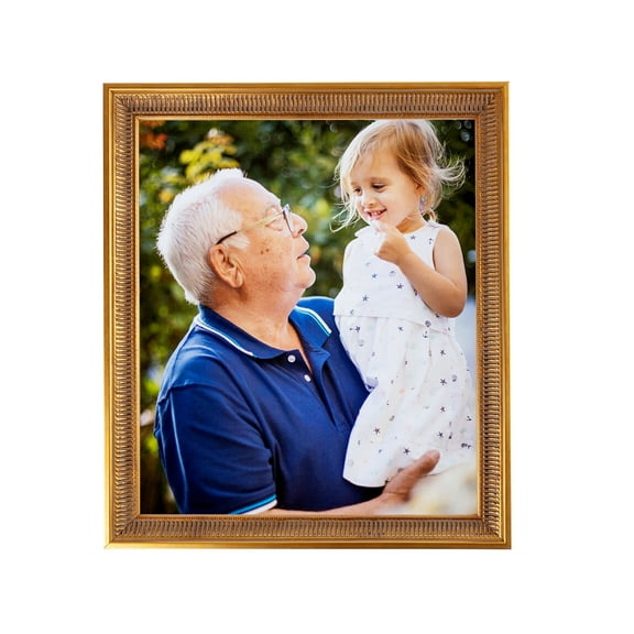 ArtToFrames 17x18" New Gold Picture Frame, Gold Wood Poster Frame, with Regular Acrylic and 2 (FBPL-4998)