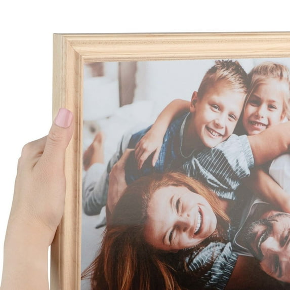 ArtToFrames 17x20 inch Clear Stain Picture Frame, White Wood Poster Frame (4091)
