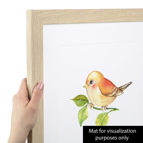 ArtToFrames 17x22 inch Oak Picture Frame, Brown MDF Poster Frame (4299)