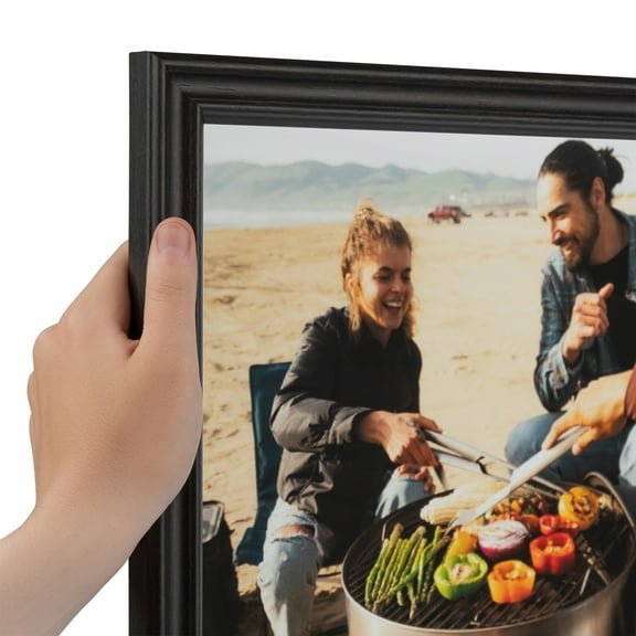 ArtToFrames 17" x 22" Walnut Picture Frame, 17x22 inch Brown MDF Poster Frame (WOM-4094), Pack