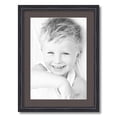thumbnail image 1 of ArtToFrames 17x23 Matted Picture Frame with 13x19 Single Mat Photo Opening Framed in 1.25 Black Stain on Solid Red Oak and 2 Chestnut Mat (FWM-4083-17x23), 1 of 8