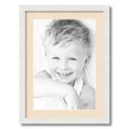 thumbnail image 1 of ArtToFrames 17x23" Matted Picture Frame with 13x19" Single Mat Photo Opening Framed in 1.25" Satin White Frame and 2" French Creme Mat (FWM-3966-17x23), 1 of 8