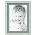 thumbnail image 1 of ArtToFrames 17x23" Matted Picture Frame with 13x19" Single Mat Photo Opening Framed in 1.25" Off White Wash on Ash and 2" Nile Green Mat (FWM-4098-17x23), 1 of 8