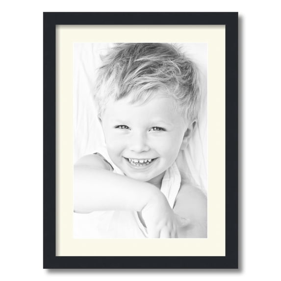 ArtToFrames 17x23 Matted Picture Frame with 13x19 Single Mat Photo Opening Framed in 1.25 Satin Black and 2 Brilliant White Mat (FWM-3926-17x23)