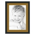thumbnail image 1 of ArtToFrames 17x23" Matted Picture Frame with 13x19" Single Mat Photo Opening Framed in 1.25" Satin Black and 2" El Dorado Mat (FWM-3926-17x23), 1 of 8