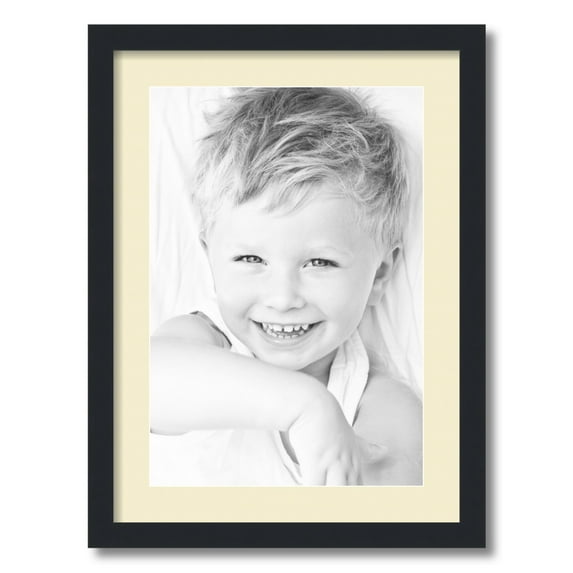 ArtToFrames 17x23 Matted Picture Frame with 13x19 Single Mat Photo Opening Framed in 1.25 Satin Black and 2 Oyster Mat (FWM-3926-17x23)