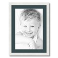 thumbnail image 1 of ArtToFrames 17x23 Matted Picture Frame with 13x19 Single Mat Photo Opening Framed in 1.25 Satin White Frame and 2 Evergreen Mat (FWM-3966-17x23), 1 of 8