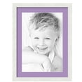 thumbnail image 1 of ArtToFrames 17x23" Matted Picture Frame with 13x19" Single Mat Photo Opening Framed in 1.25" Satin White Frame and 2" Lavender Mist Mat (FWM-3966-17x23), 1 of 8