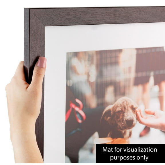 ArtToFrames 17x23 inch Mahogany Picture Frame, Brown MDF Poster Frame (3978)