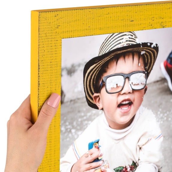 ArtToFrames 17x25 inch Yellow Picture Frame, Yellow Wood Poster Frame (4584)