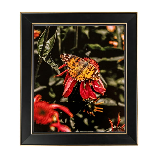 ArtToFrames 17x26" Honors Black with Gold Picture Frame, Black Wood