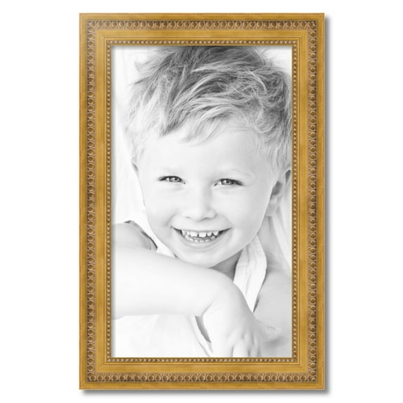 ArtToFrames 17x29" Gold Picture Frame, Gold Wood Poster Frame, with Regular Acrylic and 2 (FBPL-4166)
