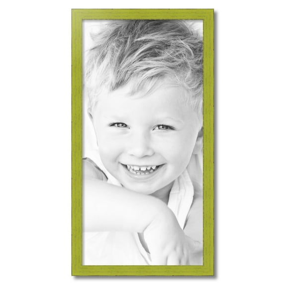 ArtToFrames 17x34" Modern Green Picture Frame, Green Wood Poster Frame, with Regular Acrylic and 2 (FBPL-4589)