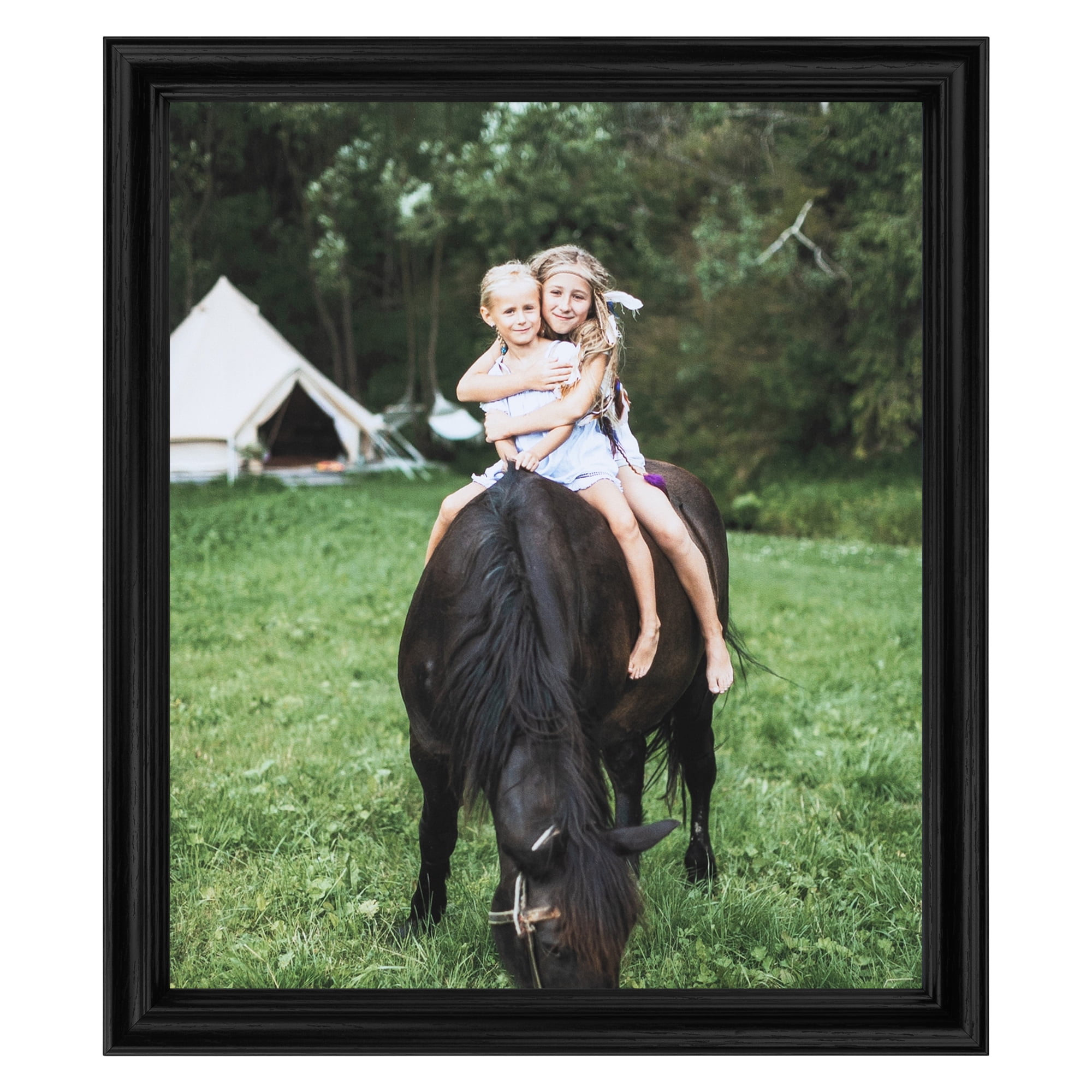 ArtToFrames 18" x 22" Black Picture Frame, 18x22 inch Black MDF Poster ...